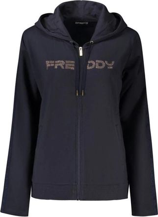 Freddy Cotton Sweatshirt - Dames - Vesten met rits - Blauw - S - Katoen - Hoodies & sweatvesten