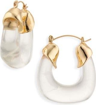 Tasha Resin Hoop Earrings in Gold/Clear at Nordstrom Rack