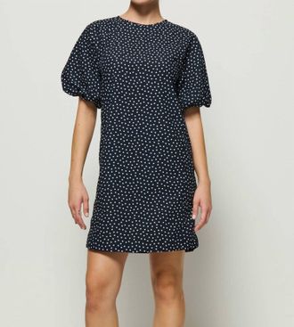 Nation Ltd Minnie Cotton Poplin Dress In Cabana Polka Dot