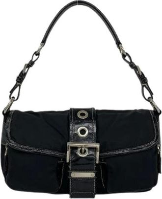 Prada Borsa a tracolla in pelle nylon Pre-owned - - Pre-owned - Donna - Nero - ONE SIZE