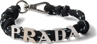Prada Bracciale con logo - Nero