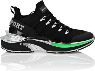 Plein Sport Runner Chrome Surfer Unisex in Black+Greenfluo at Nordstrom, Size 42