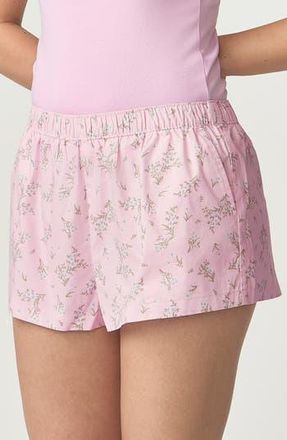 Florence By Mills Sleep Boxer Shorts in Mauve Floral at Nordstrom Rack, Size Xx-Large