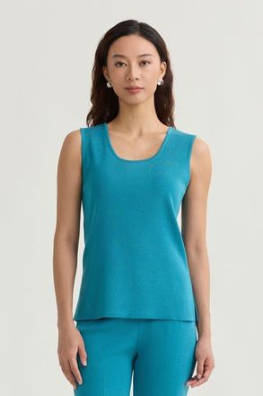 Ming Wang Mid Length Scoop Neck Knit Tank in Nebula at Nordstrom, Size X-Large
