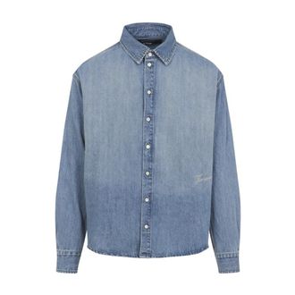 Jacquemus Blauw Katoenen Shirt voor Mannen - Heren - Spijkeroverhemden - Blauw - M - Katoen - Overhemden