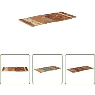 vidaXL vidaXL Tavolo in legno di recupero - Piano Tavolo Rettangolare 60x120 cm 15-16 mm Legno di Recupero