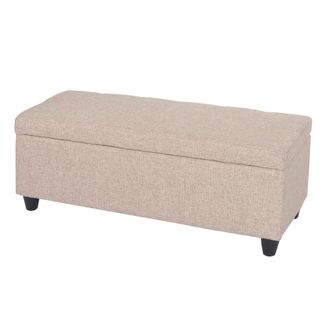 Hhg [nunca Usado] Ba&uacute;l Kriens, Banco, Tela/textil, 45x114x45cm Certificado Mvg, Beige