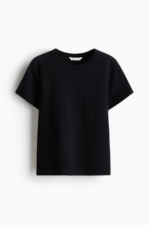 H&M T-Shirt aus Baumwolle - Schwarz