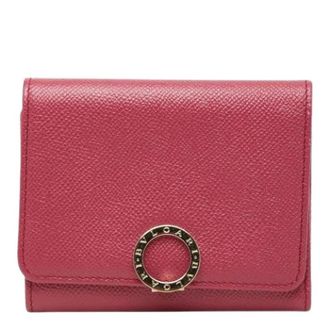 Bulgari Pre-owned Vintage Portemonnee (drievoudig) - Dames - Vintage Accessoires - Roze - ONE Size - Leer - Vintage