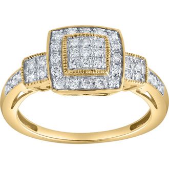 LuvMyJewelry Lunaris 0.45 Ct 10K Gold Diamond Ring in 10K Yellow Gold at Nordstrom, Size 7.5