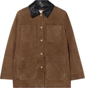 Brooks Brothers Chaqueta Barn con Cuello Contrastado - Jackets - Mujer - Marr&oacute;n - XS