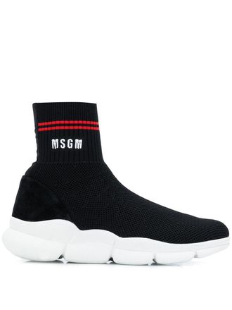 Msgm knitted sock sneakers - Black