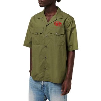 Diesel Heren Regular Overhemd met Korte Mouwen (Ivy Green)