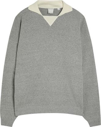 Calvin Klein Desmond Silk-knit Polo - Grey - XL