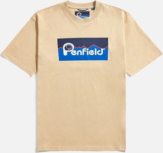 Penfield Mens Penfield Fields Of Rye Original Large Logo T-Shirt - Cream - Size: 38