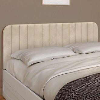 IDMarket Testiera sospesa alba 160 cm in velluto beige