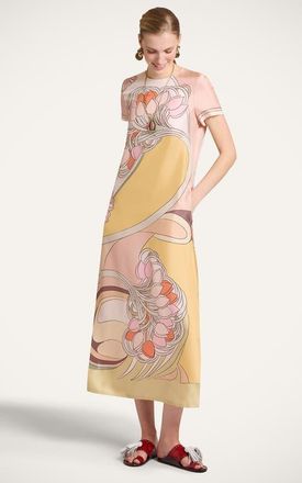 La DoubleJ Swing Dress in Tulip Plac&eacute;e Pale Pink at Nordstrom, Size X-Large