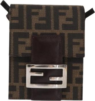 Fendi Pre-owned Cross Body Bags, female, Brown, Size: ONE SIZE Pre-owned Borsa a Tracolla Zucca in Tela