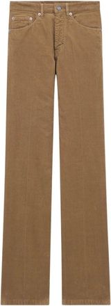 Saint Laurent Broeken, Dames, Beige, W27, Katoen, Beige Jeans met Voorrits Sluiting