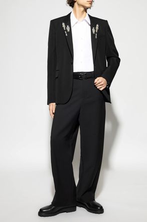 Alexander McQueen Shirt With Lace Inserts, Mens, White