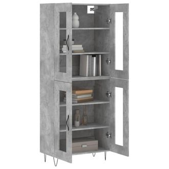 Berkfield Home Highboard Concrete Grey 69.5x34x180 cm Engineered Wood