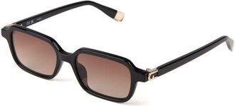 Furla Womens Sunglasses Glossy Black Acetate