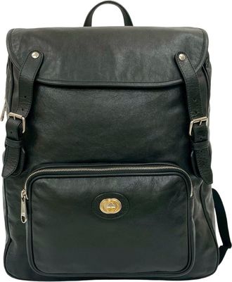 Gucci Black Leather Backpack (Pre-Owned)