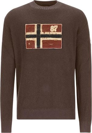 Napapijri Uomo, Maglie, Marrone, XL, new
