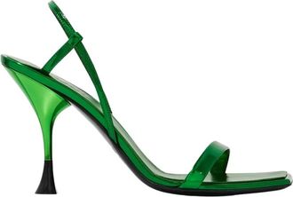 3Juin Stiletto Sandalen - Dames - Sandalen met hakken - Groen - 38 1/2 EU - Leer - Schoenen