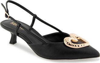 Kensie Elliana Heart Slingback Pump in Black at Nordstrom Rack, Size 6.5