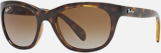 Ray-Ban Womens Square Sunglasses In Polished Light Havana