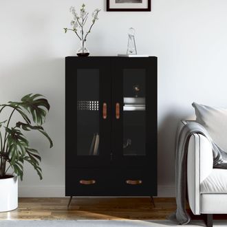 Berkfield Home Highboard Black 69.5x31x115 cm Engineered Wood