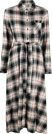 Woolrich check shirt dress - women - Cotton - S - Black