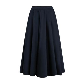 Patou Maxi Skirts, female, Black, Size: M A-Line Elasticated Midi Skirt