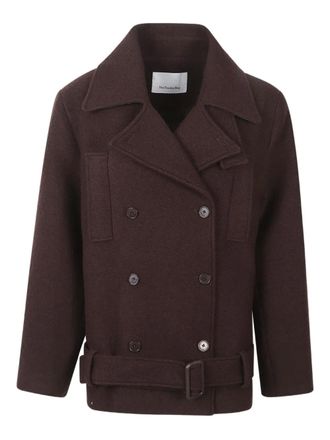 Frankie Shop Pea brushed coat - Bruin