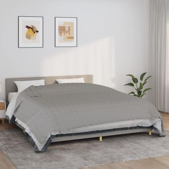 vidaXL Manta Con Peso Tela Gris 235x290 Cm 11 Kg Vidaxl