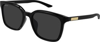 Gucci Sunglasses, unisex, Black, Size: 55 MM Rectangular Sunglasses