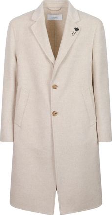Lardini Jassen - Heren - Mantel - Beige - M - Wol - Jassen