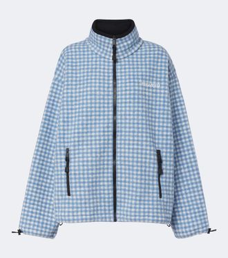 Miu Miu Gingham fleece jacket