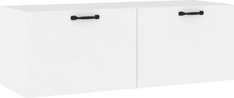 vidaXL Vidaxl - Armario De Pared Madera Contrachapada Blanco 100x36,5x35 Cm