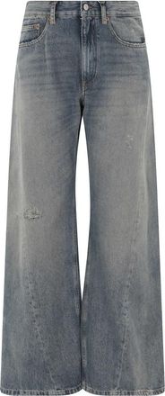 Maison Margiela Wide Leg Jeans - Dames - Loose Fit Jeans - Blauw - W27 - Katoen - Jeans