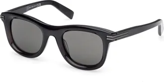 Ermenegildo Zegna Polarized Smoke Square Mens Sunglasses EZ0269 20D 50