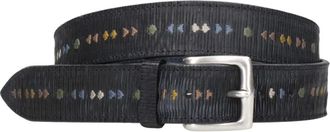 Orciani Brushed Leather Belt - Heren - Riemen - Blauw - 95 CM - Leer - Accessoires