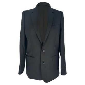 Celine Pre-owned Womens Single-Breasted Classic Blazer in Black Wool - Size EU 36
