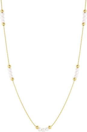 Set & Stones Jewellea Pearl Necklace in Gold at Nordstrom