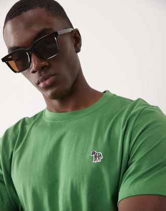 Paul Smith T-shirt vestibilit&agrave; classica verde con logo a zebra