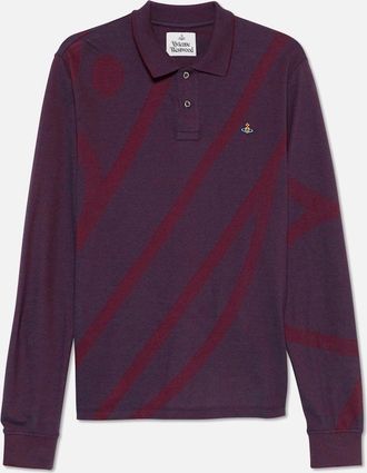 Vivienne Westwood Mens Mens Vivienne Westwood Purple Long Sleeve Polo Shirt - Size: 40