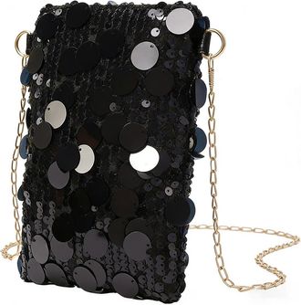 Generic Little Diamond Phone Bag Women and Girls, Sparkly Clutch Mini Cross Body Bag Women Phone Pouch with Chain, Small Crossbody Bags for Womens, Mobile Pho
