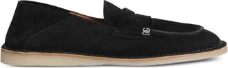 Dolce & Gabbana Mocassini con placca logo - Nero