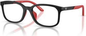 Emporio Armani 49mm Rectangle optical glasses in Black at Nordstrom